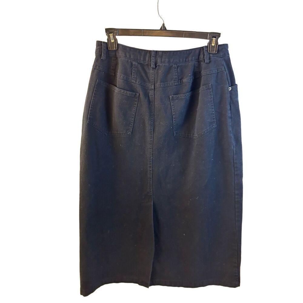 Black Bridgewater studio 14Wp denim skirt‎ rn#107444 100 cotton